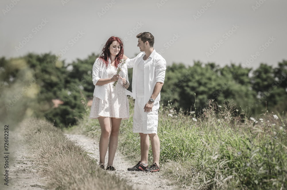Young loving couple in the nature Young loving couple in the nature