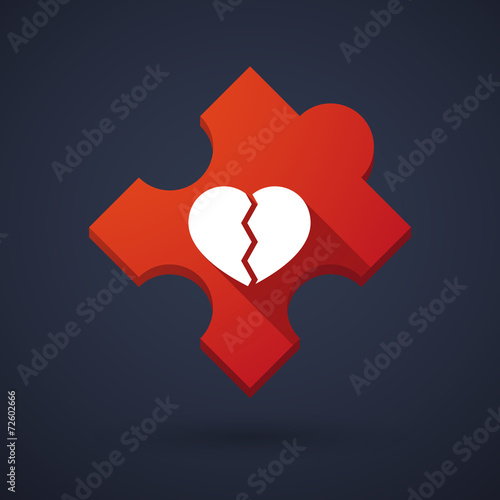 Puzzle piece icon with a heart