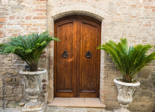 Elegante porta di legno