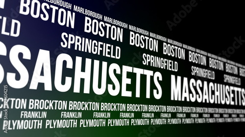 Massachusetts State and Major Cities Scrolling Banner photo