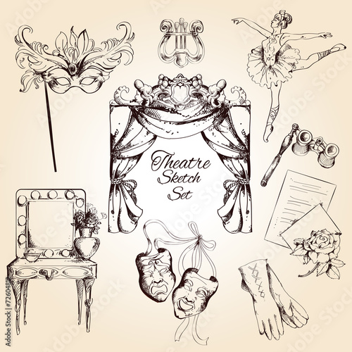 Theatre sketch set