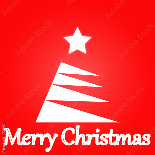 merry-christmas-tree--white-star--background