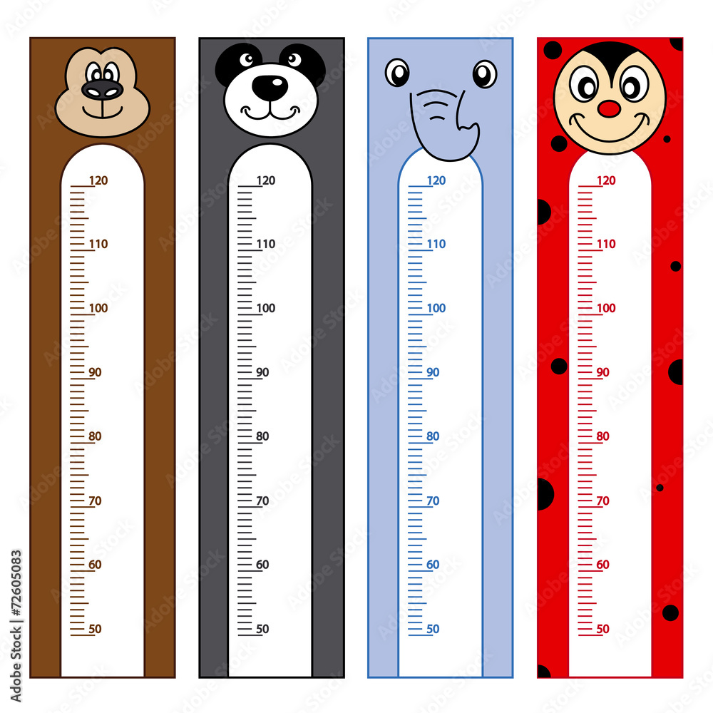Obraz premium Bumper children meter wall. Animals Stickers