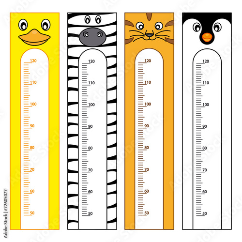 Bumper children meter wall. Animals Stickers