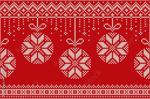 Winter Holiday Christmas and New Year Seamless Knitting Pattern