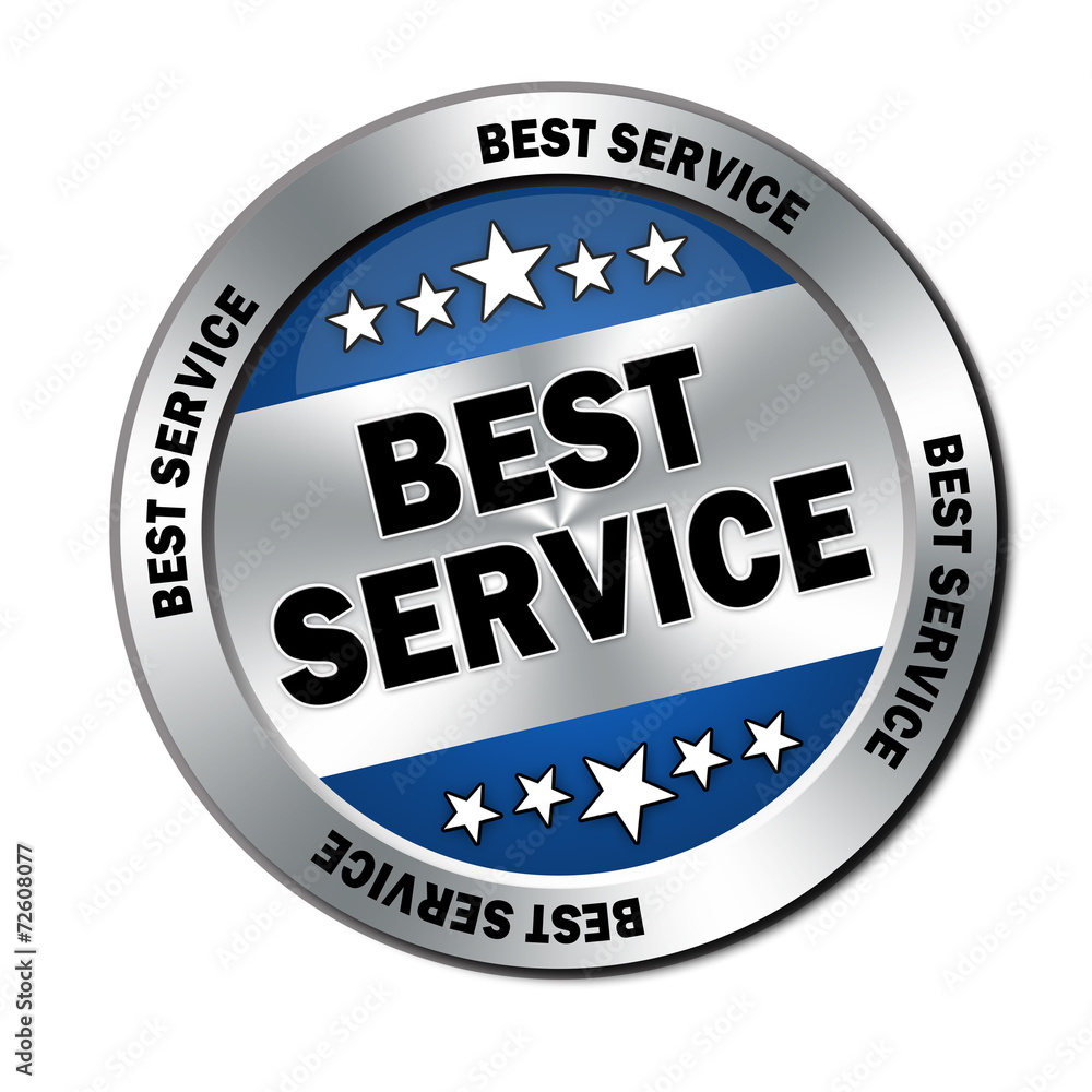 best service button on white background best service button on white background