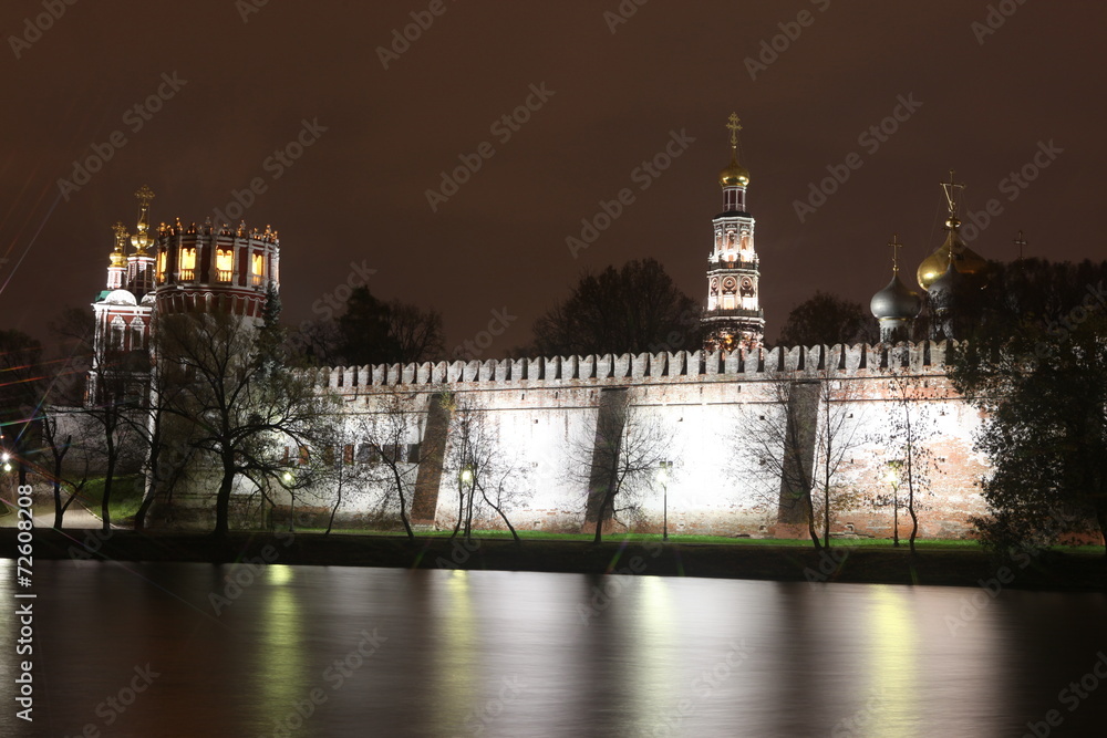 Russian churches in Novodevichy Convent monastery, Moscow