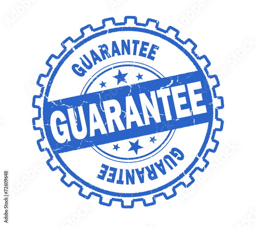 guarantee stamp on white background