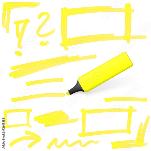 colored highlighter with markings