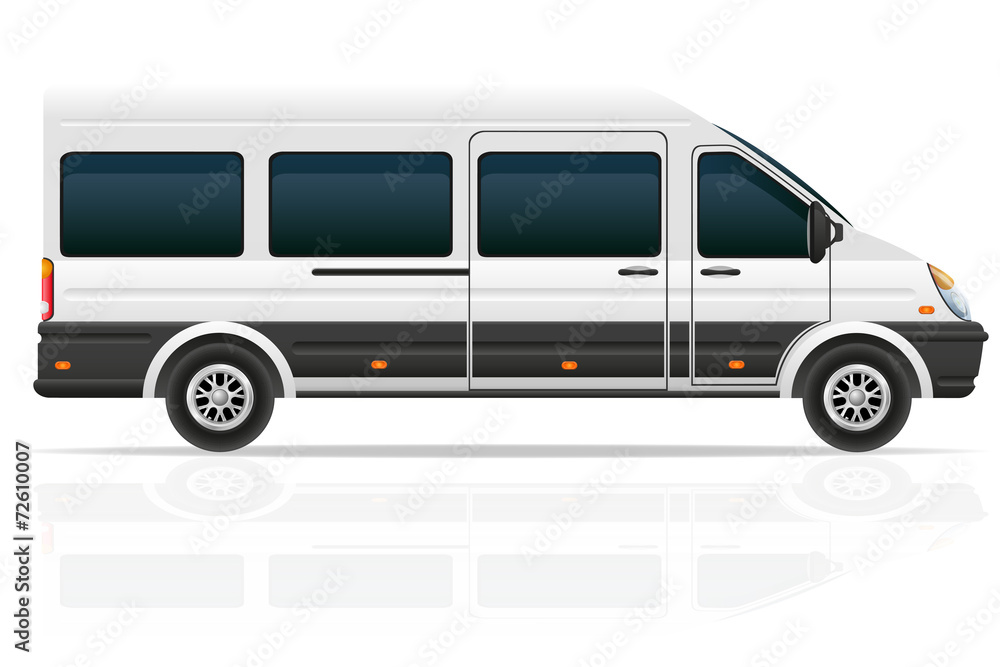 minio bus for the carriage of passengers vector illustration