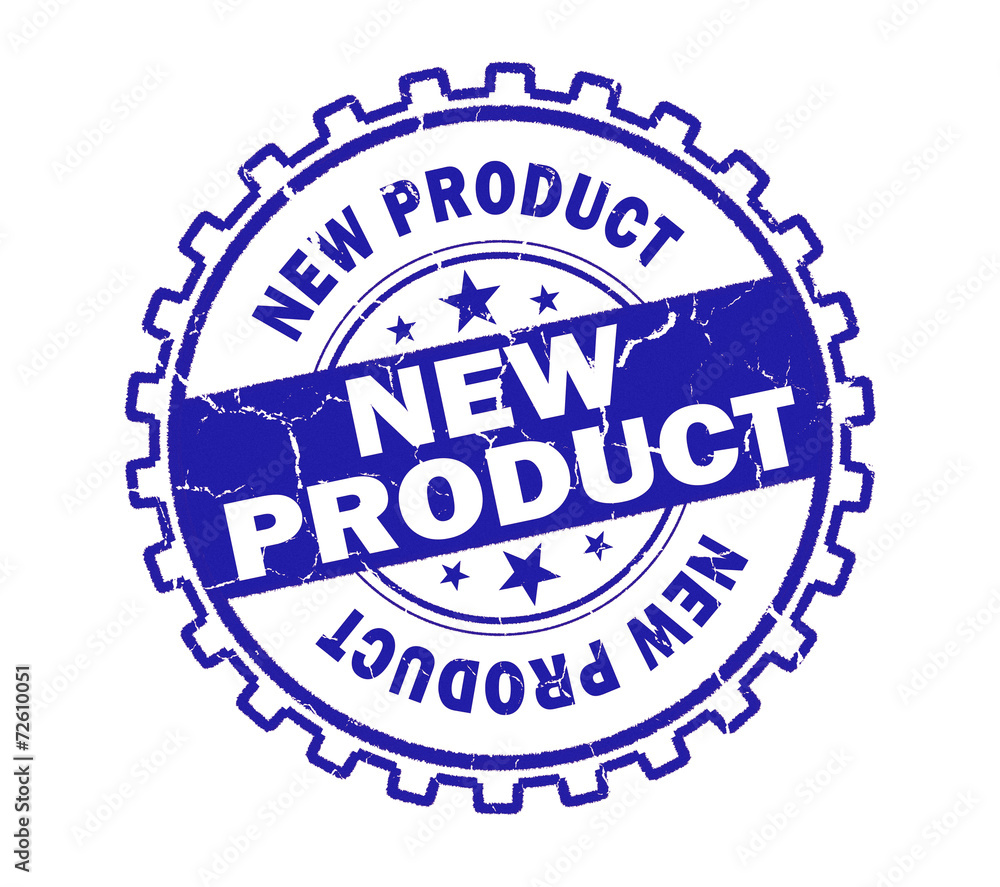 new product stamp on white background