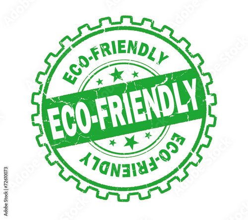 ECO friendly stamp on white background