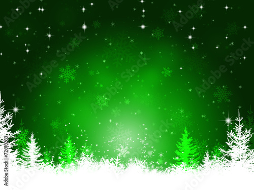 Winter Green Christmas Background