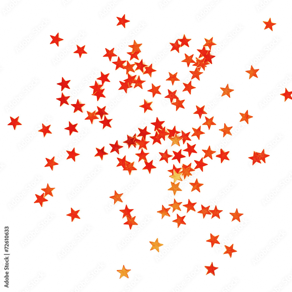 Christmas background with little shiny red stars on white Christmas background with little shiny red stars on white