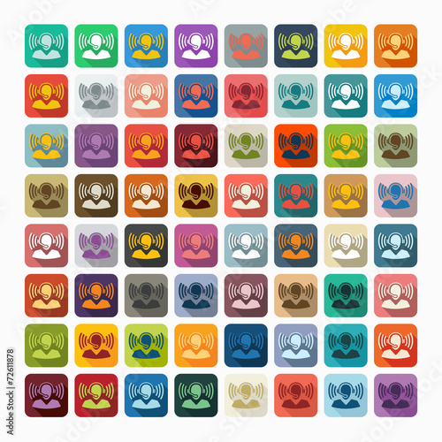 Flat design: call center