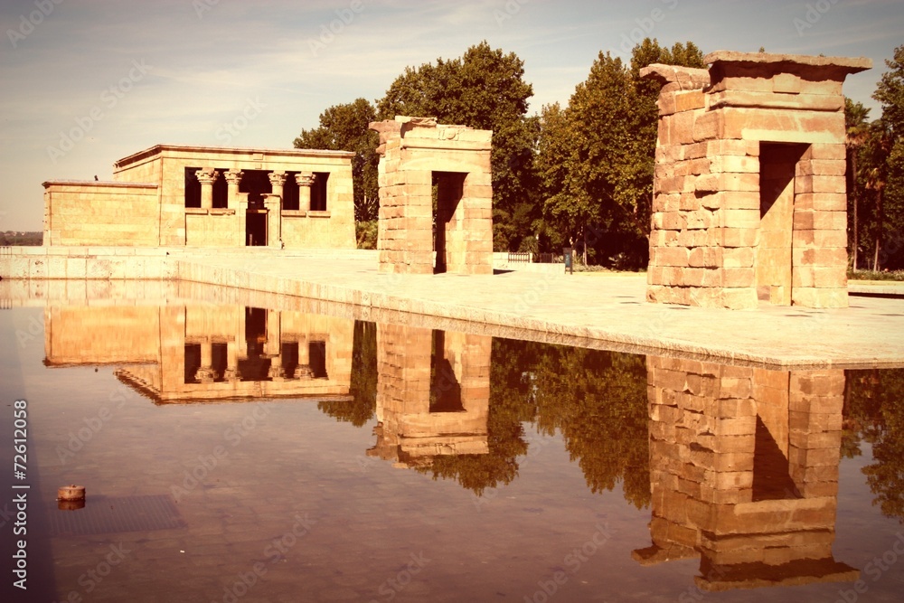Madrid Temple of Debod - cross processed color tone