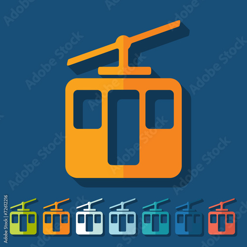 Flat design: funicular