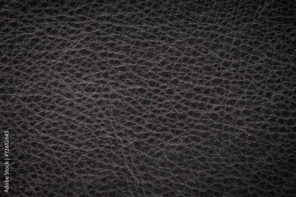 Black natural leather close up Black natural leather close up