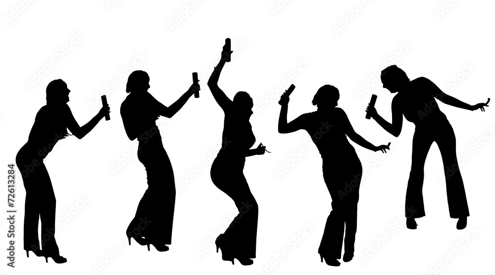 Fototapeta premium Vector silhouette of a woman.