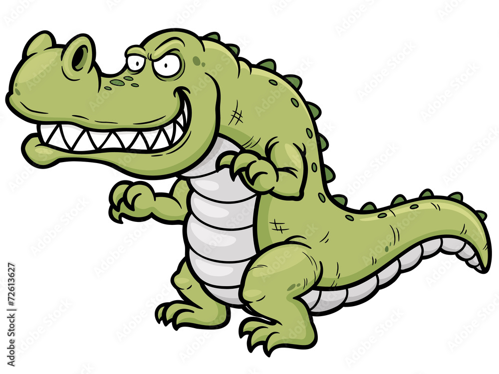 Naklejka premium Vector illustration of Cartoon crocodile