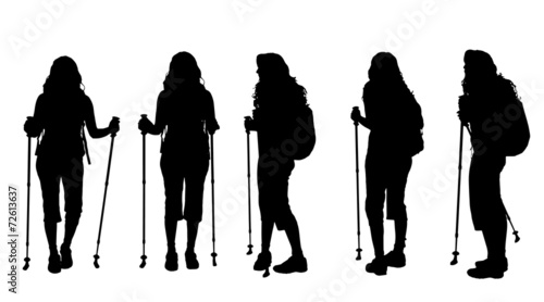 Vector silhouette of woman.