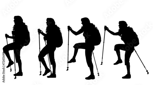 Vector silhouette of woman.