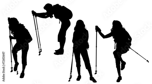 Vector silhouette of woman.