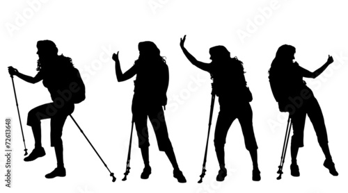 Vector silhouette of woman.