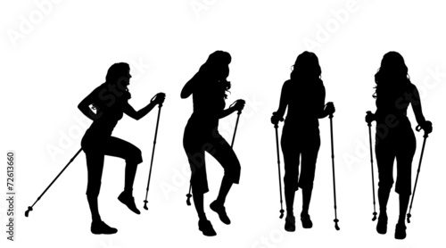 Vector silhouette of woman.