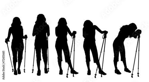 Vector silhouette of woman.