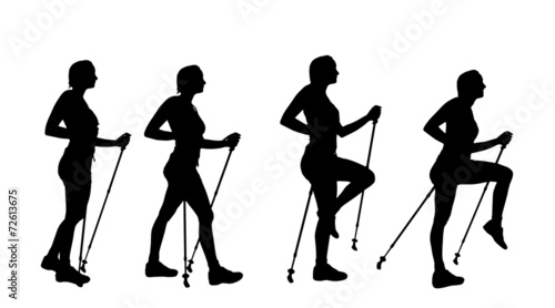 Vector silhouette of woman.