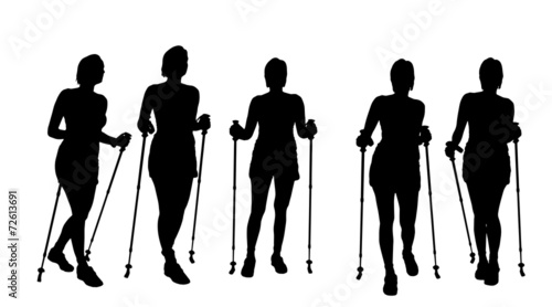 Vector silhouette of woman.