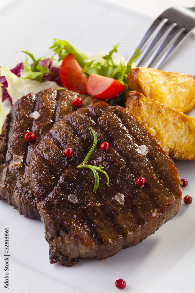 Grilled beef steak