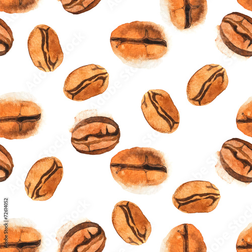 Seamless coffee beans background