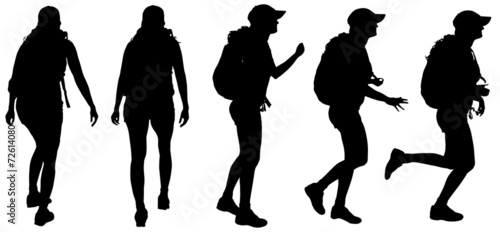 Vector silhouette of woman.