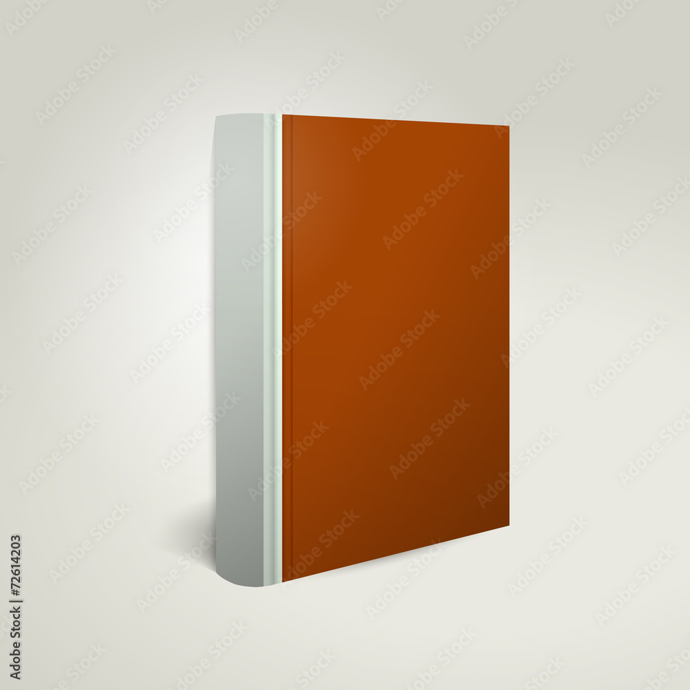 Book cover template standing on light background. Book cover template standing on light background.