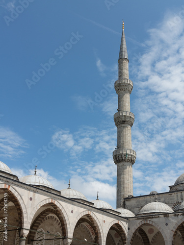 Minaret of Sultan Ahmed Mosque (Blue Mosque), Istanbul, Turkey
