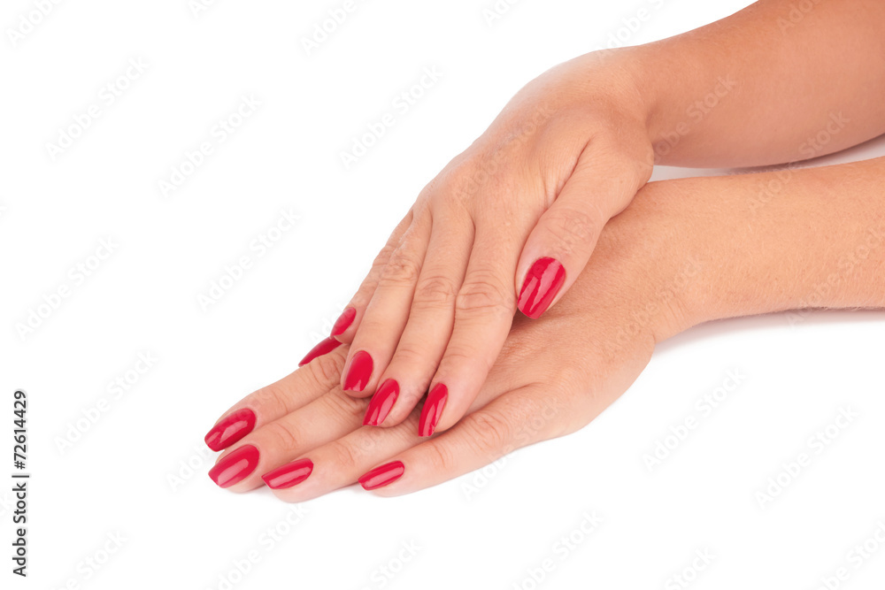 red manicure