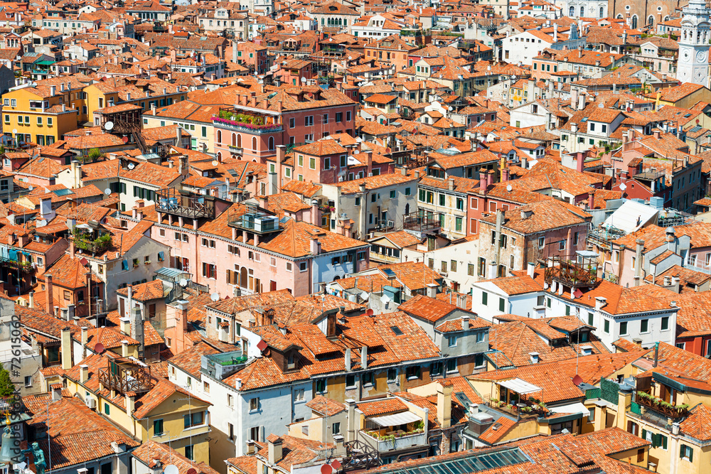 Venice roofs from above