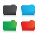 set of colourful folder