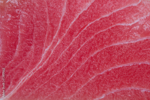 Raw tuna close up