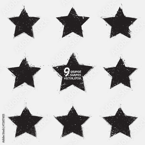 Grunge vector stars