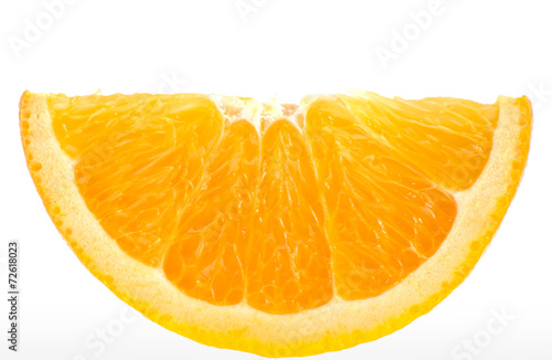 Orange cut on white background.