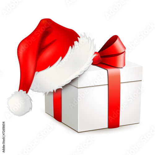 Geschenkbox mit Nikolaus-Mütze
