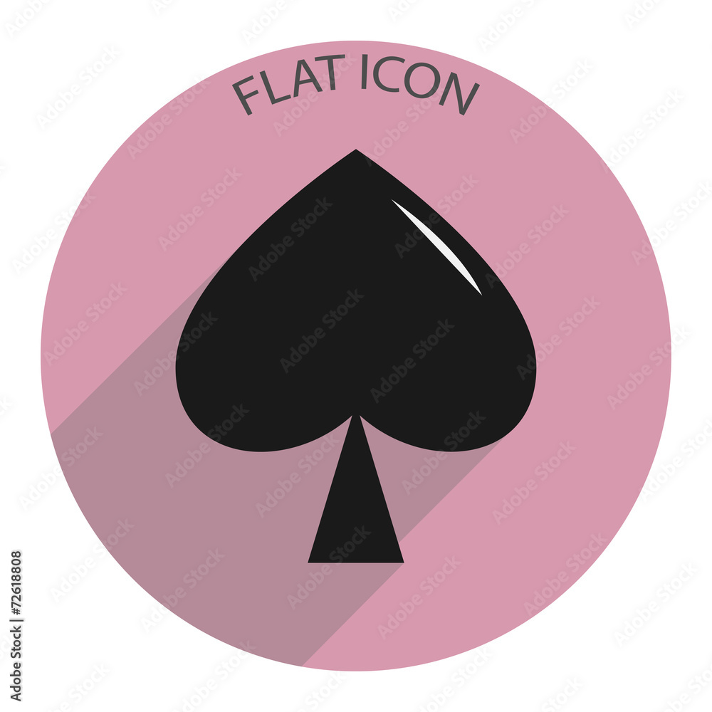Playing card symbol. Spades icon