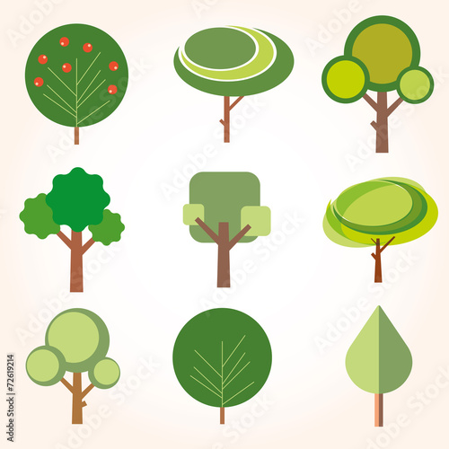 Tree. Collection of design elements