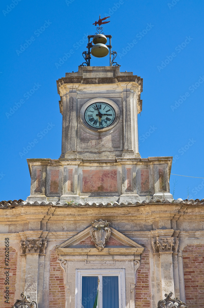 Town Hall Building. San Severo. Puglia. Italy.