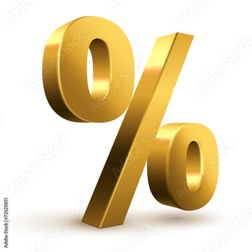 Prozent Symbol Gold