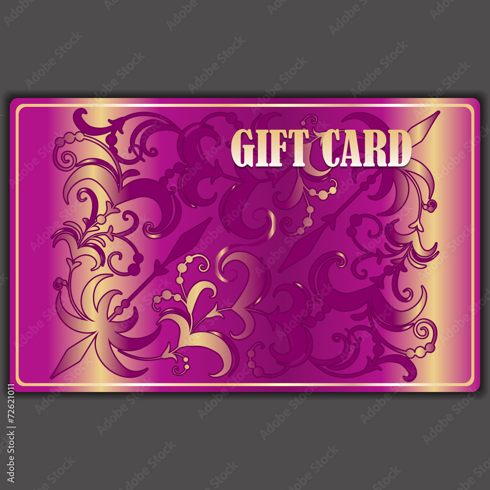 Vector gift coupon, gift card