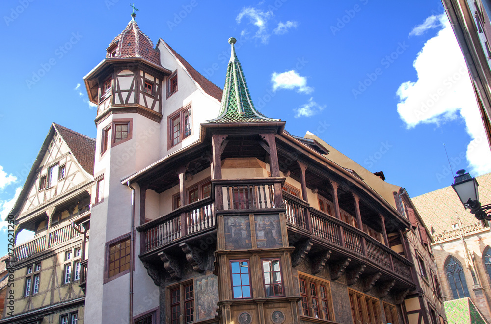 Obraz premium Colmar. La maison Pfister, monument historique, Alsace, Haut Rhin